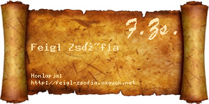 Feigl Zsófia névjegykártya