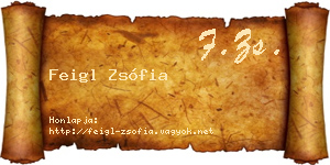 Feigl Zsófia névjegykártya